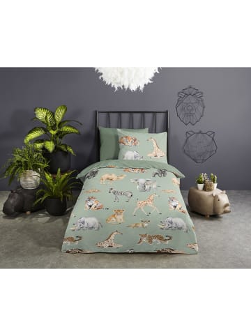 Pure Microvezel beddengoedset "Safari" groen