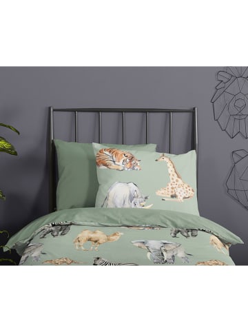 Pure Mikrofaser-Bettwäsche-Set "Safari" in Grün