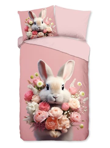 Pure Microvezel beddengoedset "Cathy" lichtroze/beige