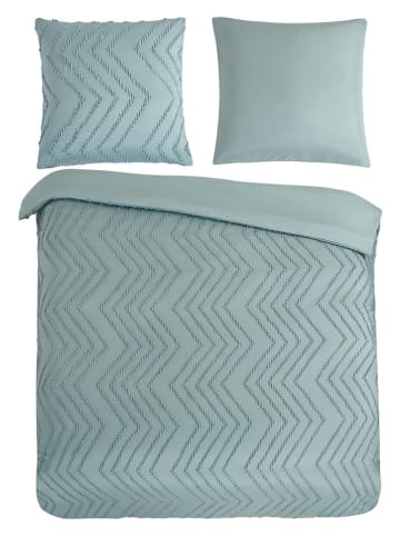 Pure Microvezel beddengoedset "Zigzag " mintgroen