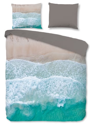 Pure Mikrofaser-Bettwäsche-Set "Holiday" in Blau/ Bunt