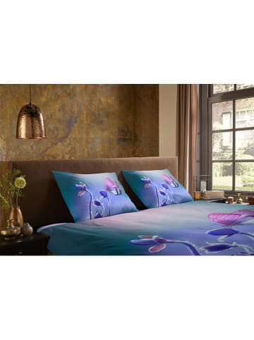 Pure Microvezel beddengoedset "Davine" blauw/paars