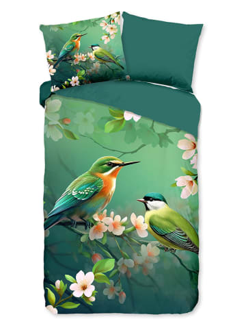 Pure Komplet pościeli "Signi" w kolorze zielonym z mikrofibry