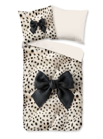 Pure Komplet pościeli "Ranga" w kolorze czarno-kremowym z mikrofibry