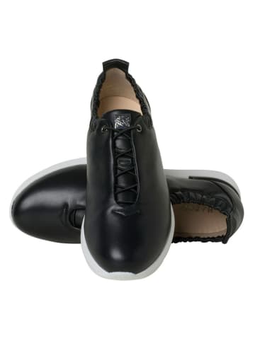 HASSIA Skórzane slippersy "Bordeaux" w kolorze czarnym