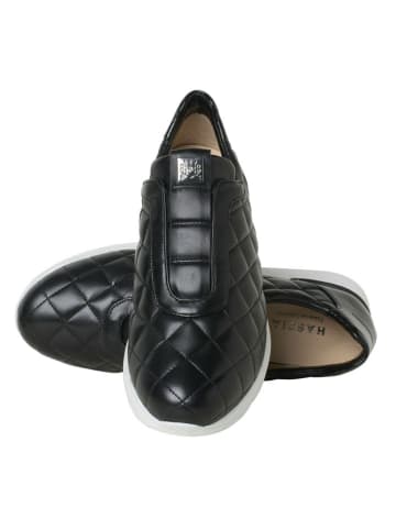 HASSIA Leder-Slipper "Bordeaux" in Schwarz