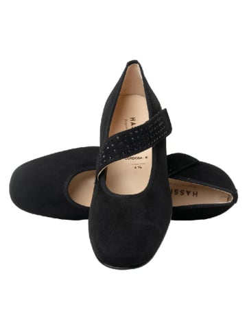 HASSIA Leren ballerina's met bandje "Cordoba" zwart
