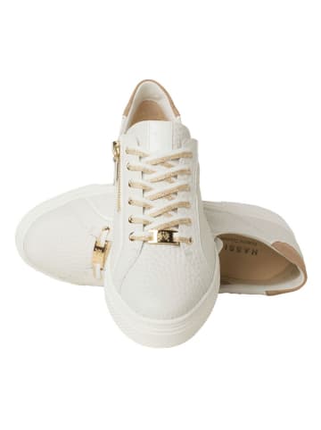 HASSIA Skórzane sneakersy "Bari" w kolorze białym
