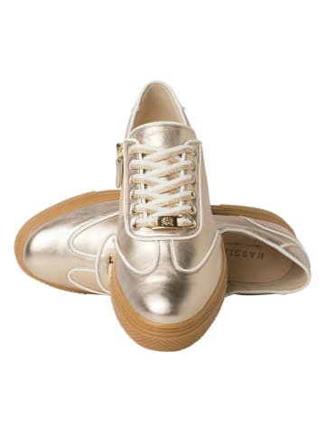 HASSIA Leren sneakers "Bari" goudkleurig