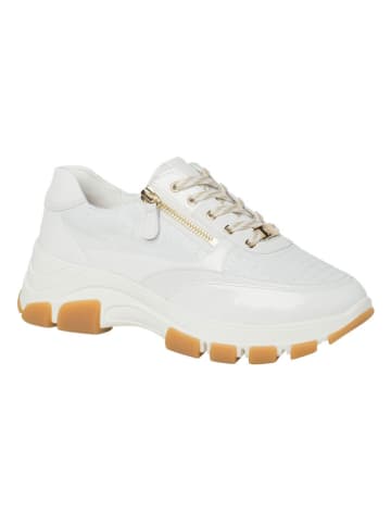 HASSIA Skórzane sneakersy "Lissabon" w kolorze białym