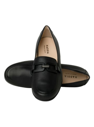 HASSIA Skórzane mokasyny "Pescara" w kolorze czarnym