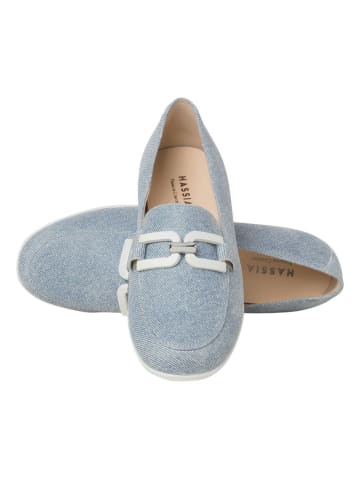 HASSIA Mokasyny "Pescara" w kolorze błękitnym