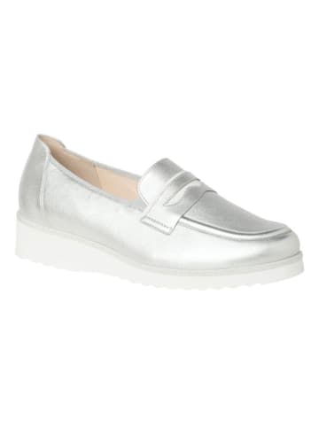 HASSIA Leren mocassins "Sevilla" zilverkleurig