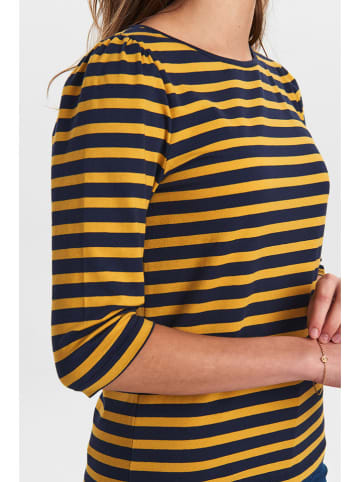 NÜMPH Longsleeve in Gelb/ Dunkelblau