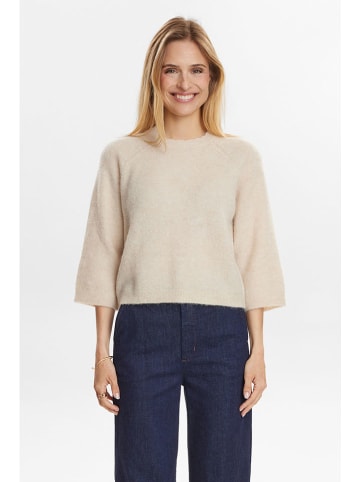 NÜMPH Sweter "Riette" w kolorze kremowym