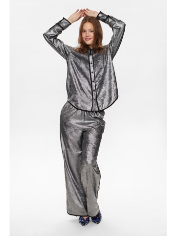 NÜMPH Blouse zilverkleurig