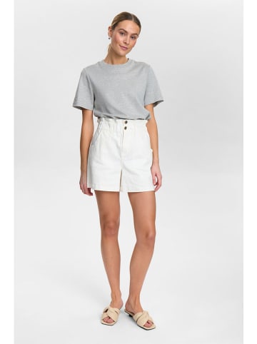 NÜMPH Szorty dżinsowe "Nululu" w kolorze białym