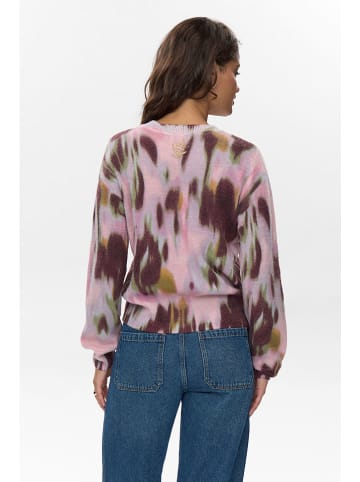 NÜMPH Trui "Liani" lichtroze/bordeaux