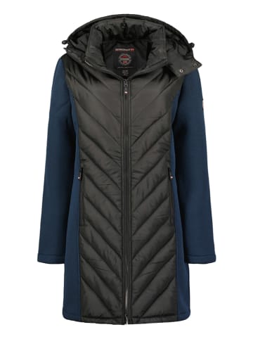 Geographical Norway Płaszcz pikowany "Bihac" w kolorze czarno-granatowym