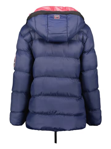 Geographical Norway Doorgestikte jas "Citernier" blauw/roze