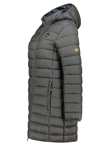 Geographical Norway Doorgestikte mantel "Atikamap" donkergrijs