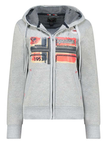 Geographical Norway Sweatjacke "Farlotte" in Hellgrau
