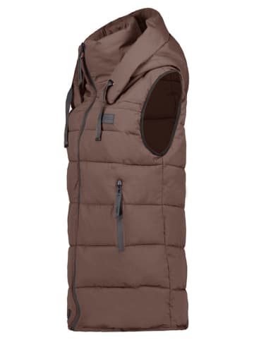 Geographical Norway Steppweste "Dolbar" in Dunkelbraun