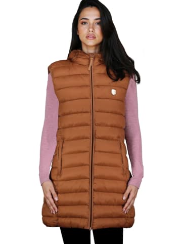 Geographical Norway Doorgestikte bodywarmer "Vatikotal" lichtbruin