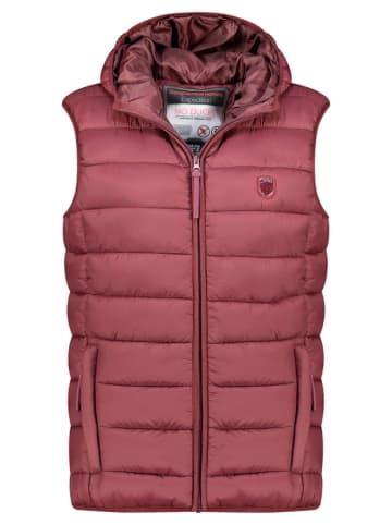 Geographical Norway Kamizelka pikowana "Vatikotal" w kolorze bordowym