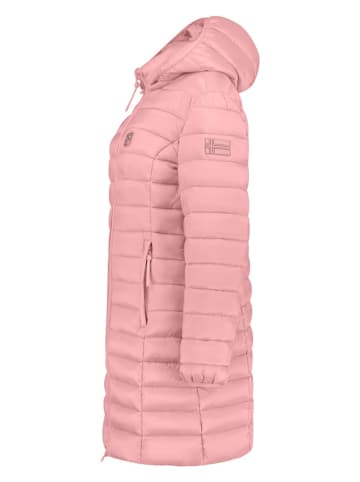 Geographical Norway Doorgestikte mantel "Atikotal" lichtroze