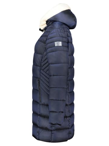 Geographical Norway Doorgestikte mantel "Carenne" donkerblauw