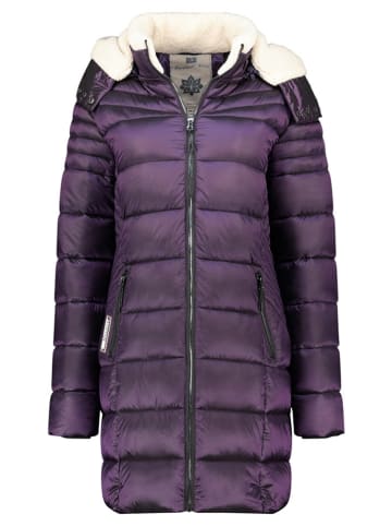 Geographical Norway Doorgestikte mantel "Carenne" pruimkleurig