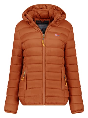 Geographical Norway Doorgestikte jas "Atikolor" lichtbruin