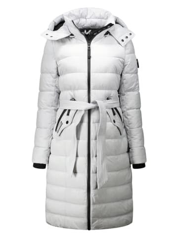 Geographical Norway Płaszcz pikowany "Cabima" w kolorze jasnoszarym