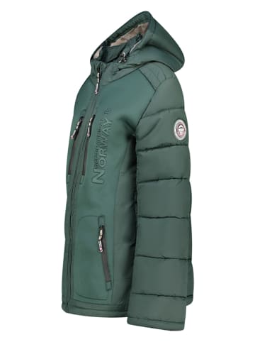 Geographical Norway Kurtka zimowa "Beachwood" w kolorze ciemnozielonym