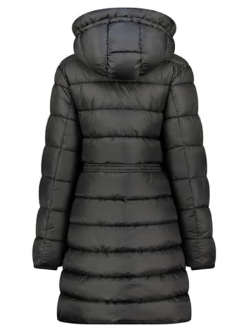 Geographical Norway Doorgestikte mantel "Bertille" zwart