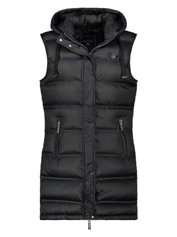 Geographical Norway Kamizelka pikowana "Velodie" w kolorze czarnym