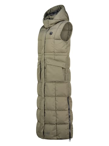 Geographical Norway Kamizelka pikowana "Varda" w kolorze khaki