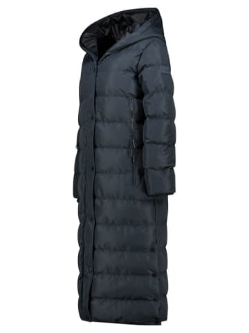 Geographical Norway Doorgestikte mantel "Belen" donkerblauw