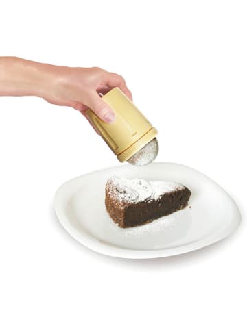 Zenker Przesiewacz w kolorze błękitnym do cukru pudru - wys. 12,5 x Ø 6,5-7,5 cm