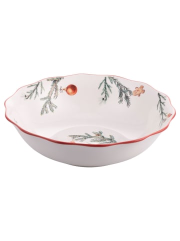 Villa d´Este Salatschüssel ''Rametto'' in Weiß/ Grün/ Rot - Ø 22,5 cm