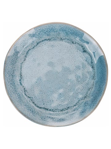 Villa d´Este 6er-Set: Dessertteller "The Market" in Hellblau/ Braun - Ø 20 cm