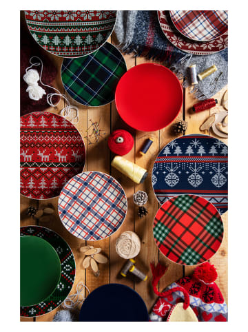 Trendy Kitchen by EXCÉLSA 18tlg. Tafelservice "Fall Winter" in Blau/ Rot/ Grün