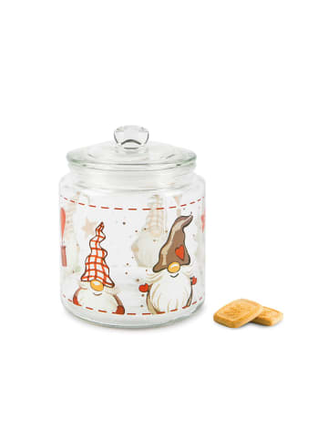 Trendy Kitchen by EXCÉLSA Słoik "Gnomo" w kolorze czerwonym - 1 l