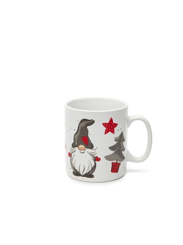 Trendy Kitchen by EXCÉLSA Tasse "Gnomo" in Weiß/ Rot - 900 ml