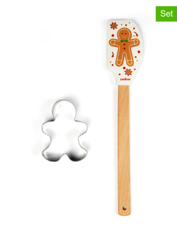 Trendy Kitchen by EXCÉLSA 2-częściowy zestaw "Wonderful Ginger" w kolorze biało-jasnobrązowym