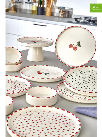 Hermia 11tlg. Frühstücks-Set in Weiß/ Rot/ Grün