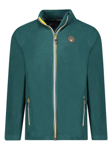 Geographical Norway Kurtka polarowa "Tugim" w kolorze ciemnozielonym
