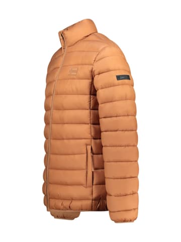 Geographical Norway Doorgestikte jas "Amichoko" lichtbruin