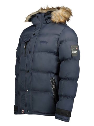 Geographical Norway Doorgestikte jas "Bonap" donkerblauw